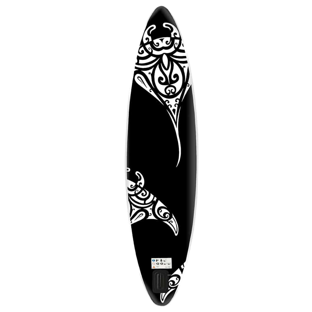Ensemble de planche SUP gonflable 305x76x15 cm noir