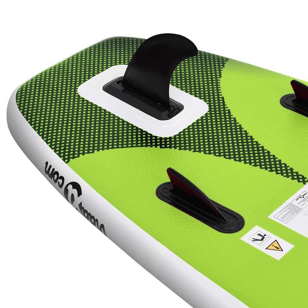 Ensemble de planche SUP gonflable vert 300x76x10 cm