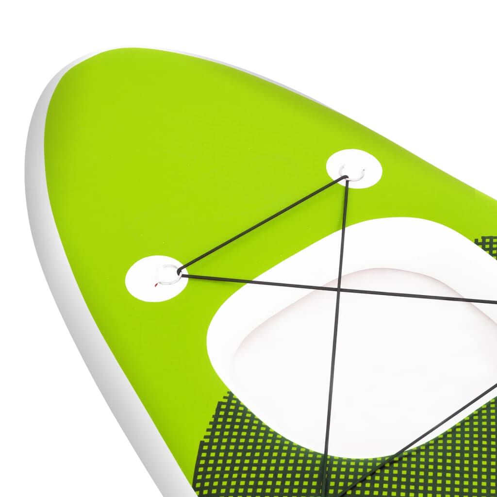 Ensemble de planche SUP gonflable vert 300x76x10 cm
